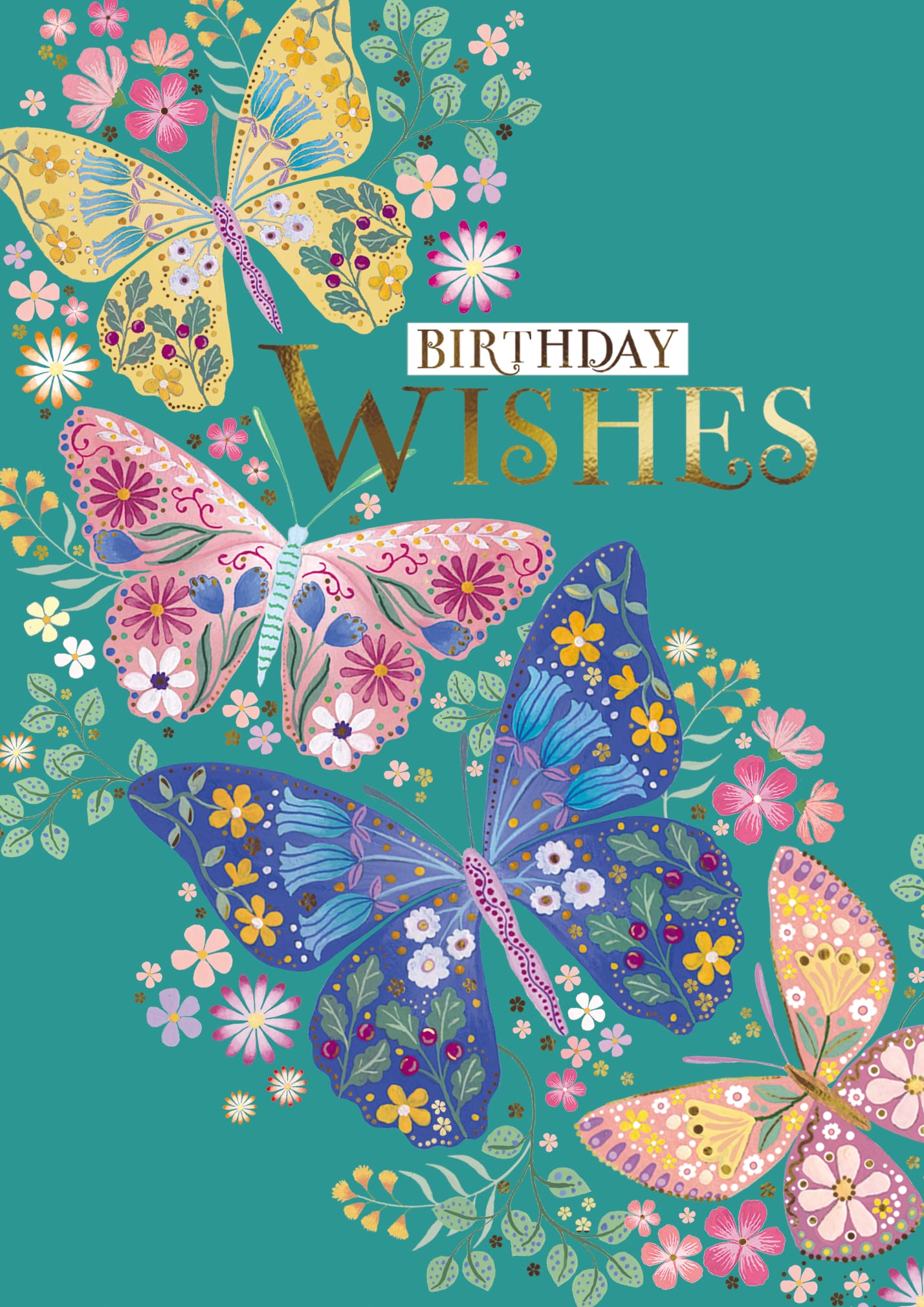 Opia: Butterflies On Teal
