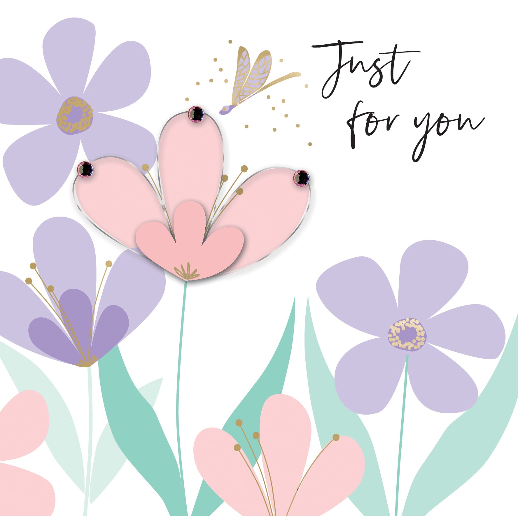 A Little Gem: Flowers And Dragonfly