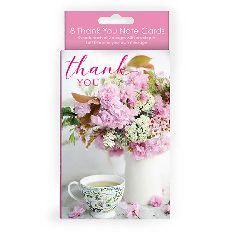 Thank You Notecards: Pink Posies