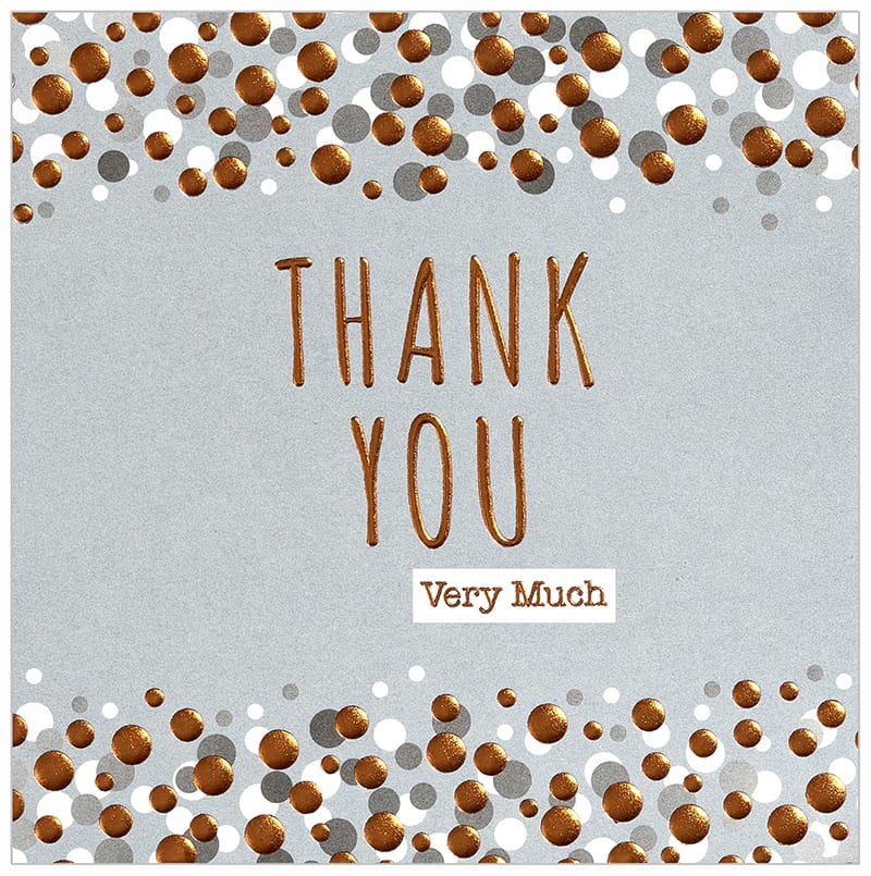 Thank You Notecards: Bronze Dots