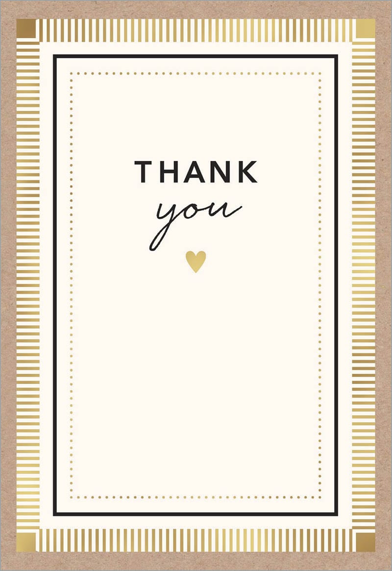 Thank You Notecards: Type W Heart